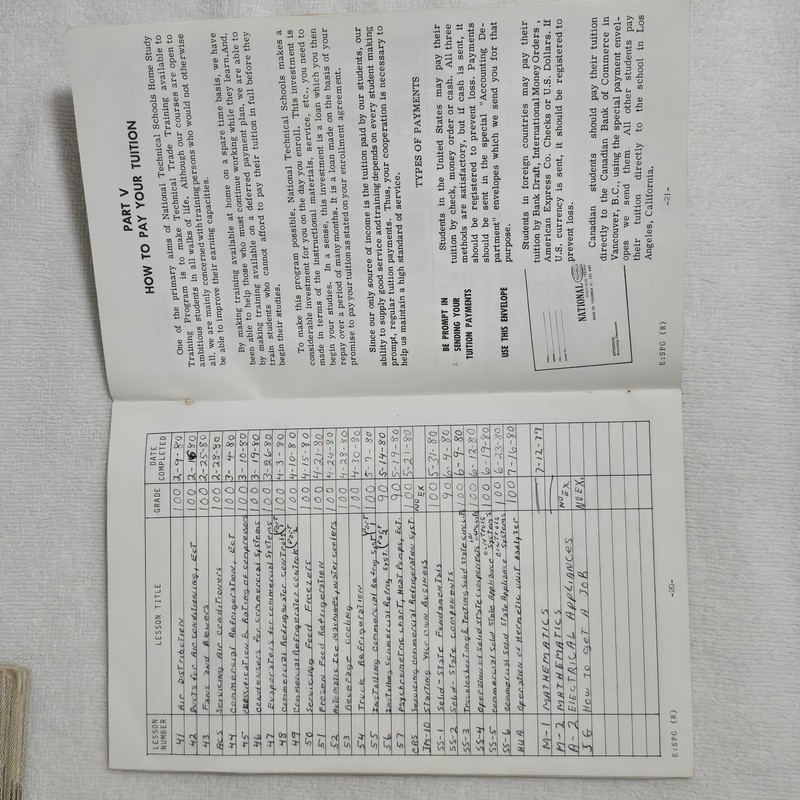 VTG National Technical Schools Air Conditioning Refrigeration HVAC Course Books gallery