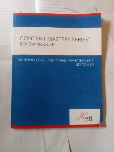 Ati Nursing Leadership And Management Edition 8.0 2019 Paperback Very Good