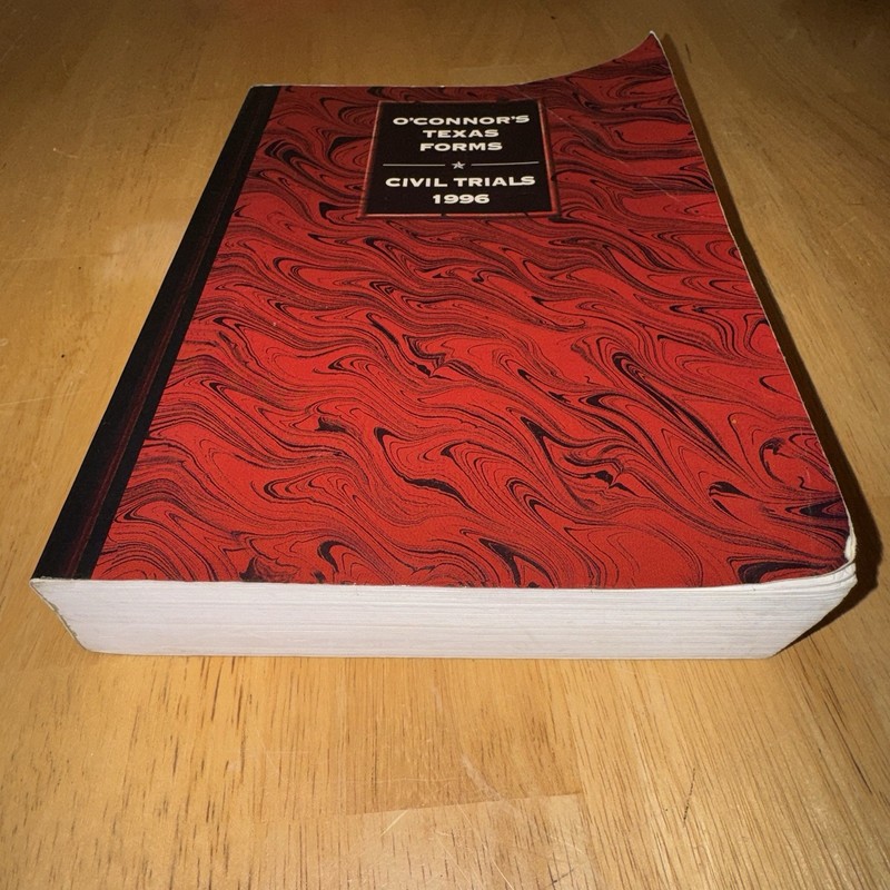 1996 O'Connor's Texas Forms Civil Trials 1996 ISBN 1-884554–07–5 Michol O’Connor gallery