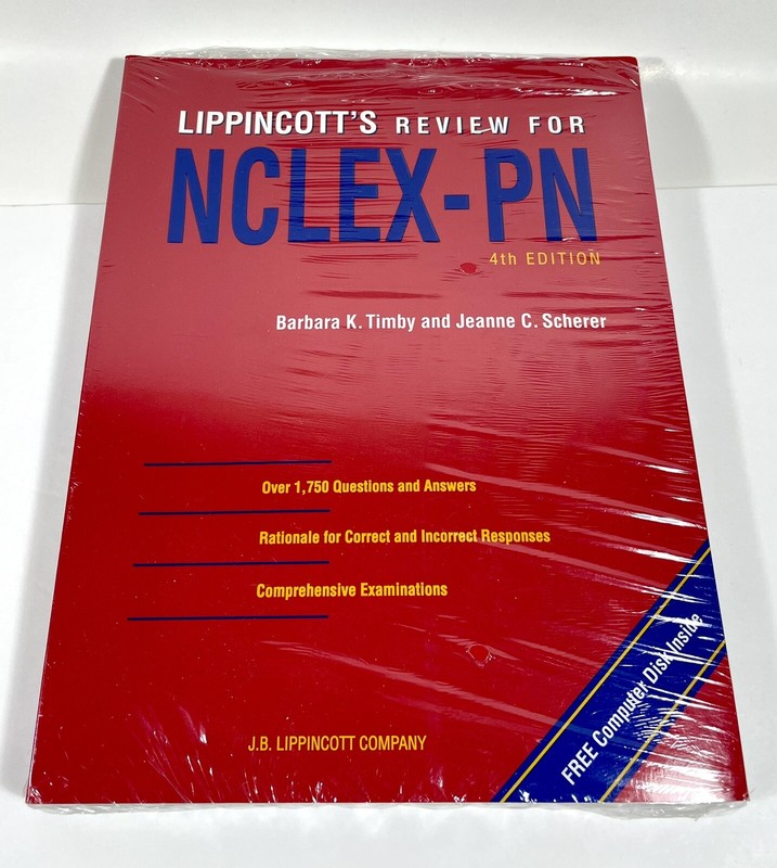LIPPINCOTT’S REVIEW NCLEX-PN Book & Disk 4th Edition Timby & Scherer NEW SEALED