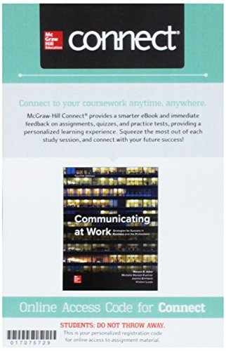 Connect Access Card – Misc. Supplies, by Adler Ronald; Elmhorst – Very Good p