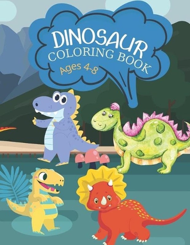 Cutest Dino: Dinosaur Coloring Book for Boys & Girls, Ages 4-8 (Cute Coloring Bo