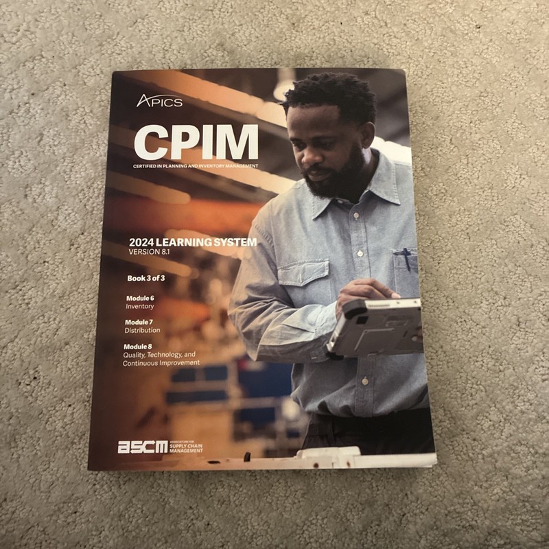 2024 APICS CPIM Book 3 Only, New Version 8.1, Supply Chain Certification – VG