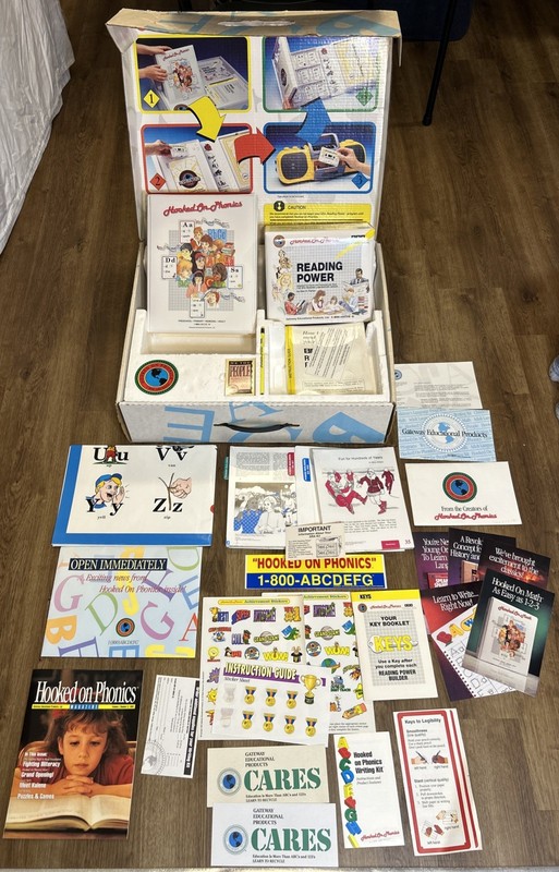 Vintage Hooked On Phonics Reading Power + SRA Extras Box Set 1993 RARE + Extra