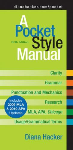 A Pocket Style Manual, Fifth Edition , Hacker, Diana