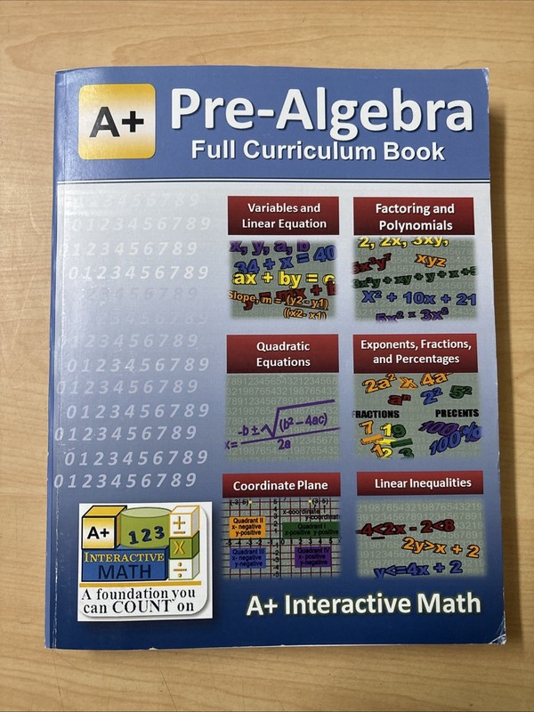 A+ Interactive Math Pre-Algebra Full Curriculum Book 2014 Very Good Paperback