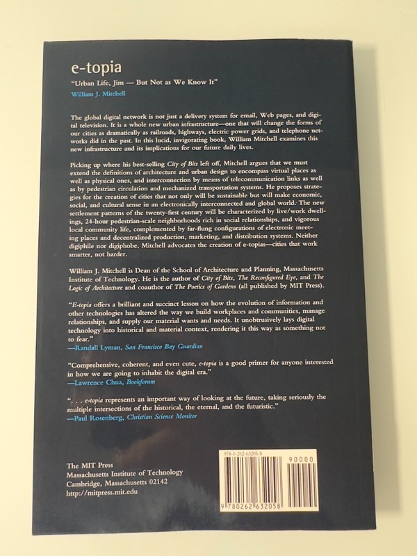 e-topia by William J Mitchell Paperback Nonfiction Science Technology Sociology gallery