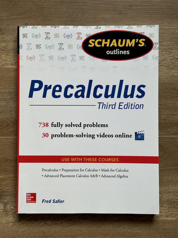 Schaum’s Outline of Precalculus, 3rd Edition : 738 Solved Problems + 30…