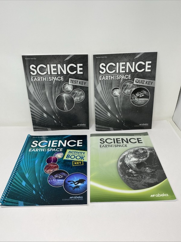 Science Earth and Space, Abeka Lot of 4 Books 8th Grade, 2018, 2nd Ed.