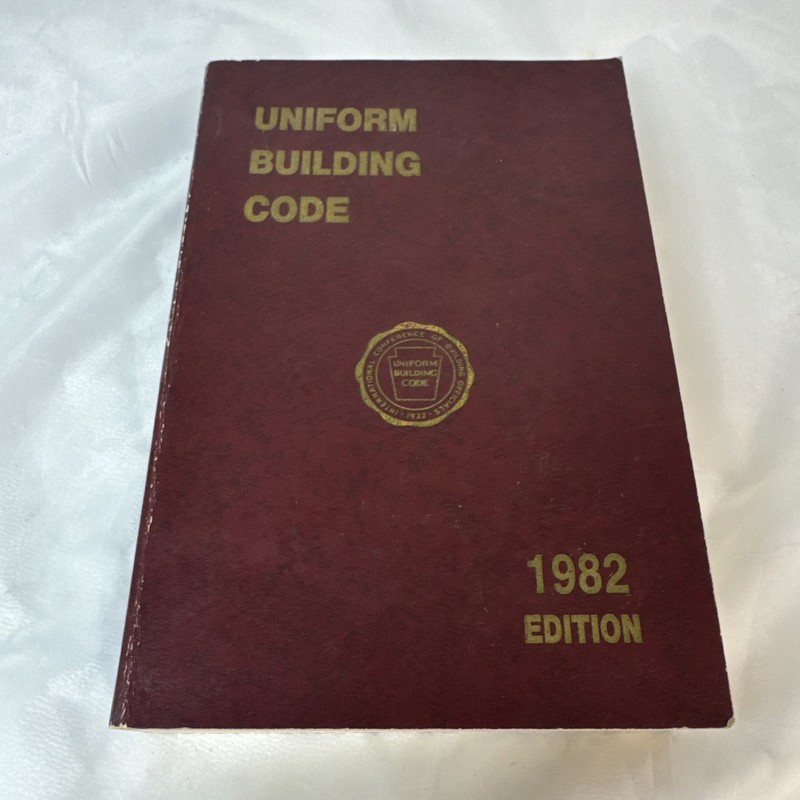 Uniform Building Code 1982 Paperback Third Printing UBC 82 Vintage Book