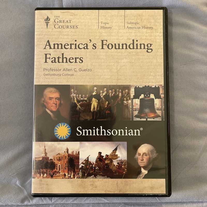 America’s Founding Fathers by Allen C. Guelzo (2017, 6 DVD set) – No guidebook