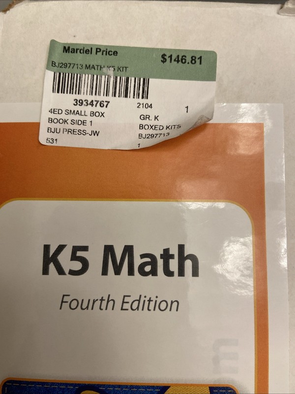 NEW BJU Press K5 MATH Complete Subject Kit 4thEd TE Worktext Manipulatives +CD gallery