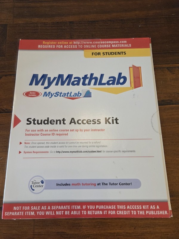 MyMathLab My Math Lab 2006 Student Access Code Kit includes MyStatLab