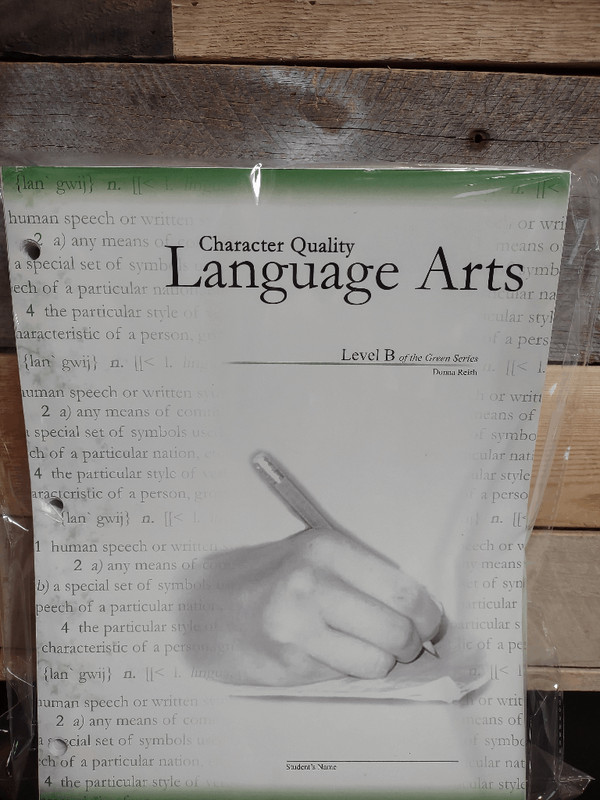 Character Quality Language Arts Level B of the Green Series by Donna Reish