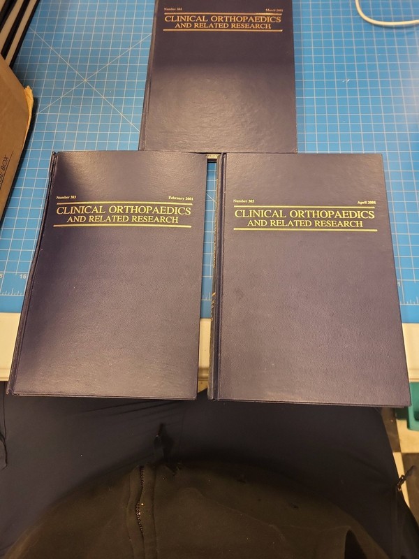 Clinical Orthopaedics and Related Research Set Nos 383 384 385 Year 2001 Hardcov