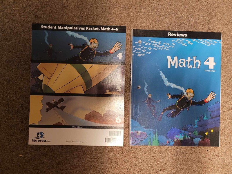 Reviews for use with Math 4 3rd Edition from BJU Press & Manipulatives