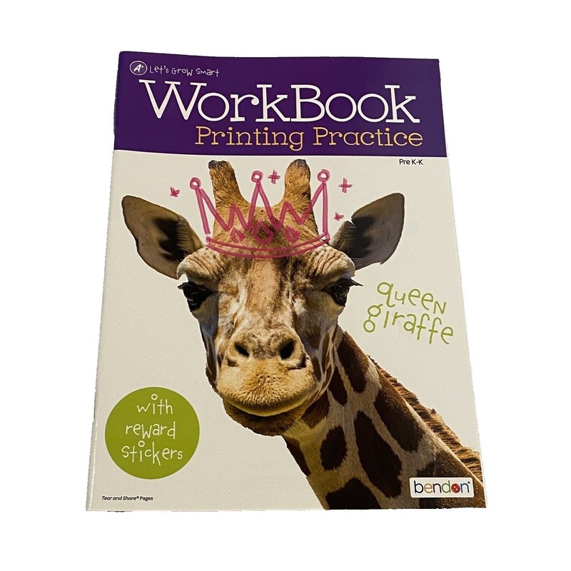 bendon work book printing practice preK – K education school