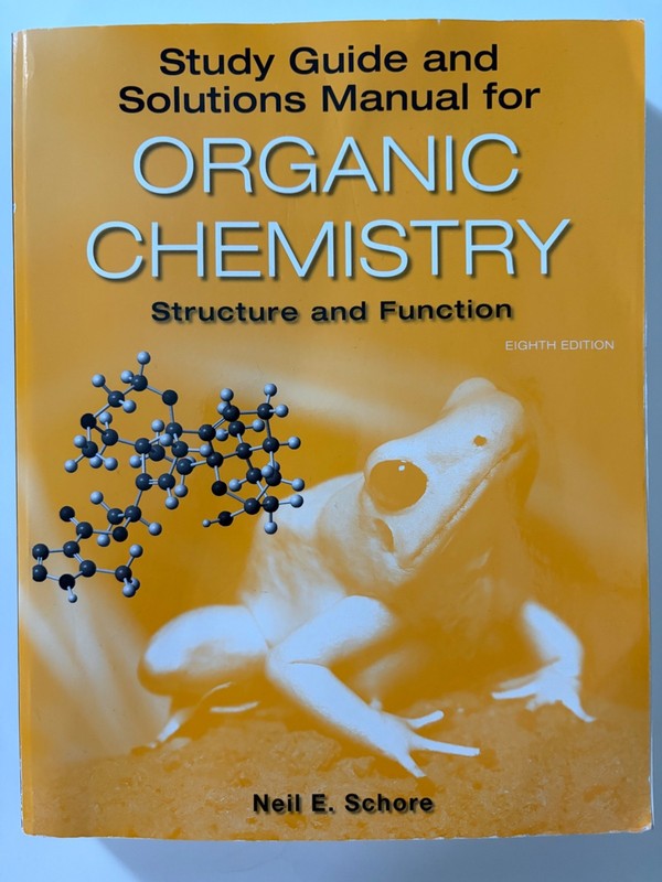 Study Guide & Solutions Manual for Organic Chemistry 8th Eighth Ed. ~ VERY GOOD