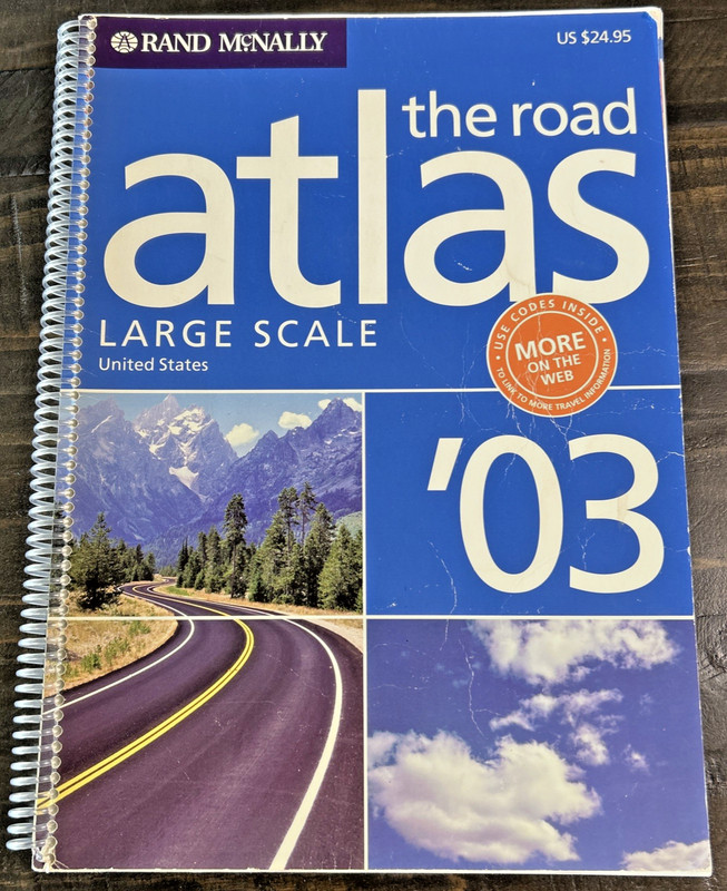 2003 Rand McNally Large Scale Road Atlas Spiral Bound – North America Maps