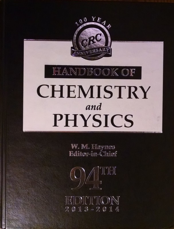 CRC Handbook of Chemistry and Physics, 94th Edition