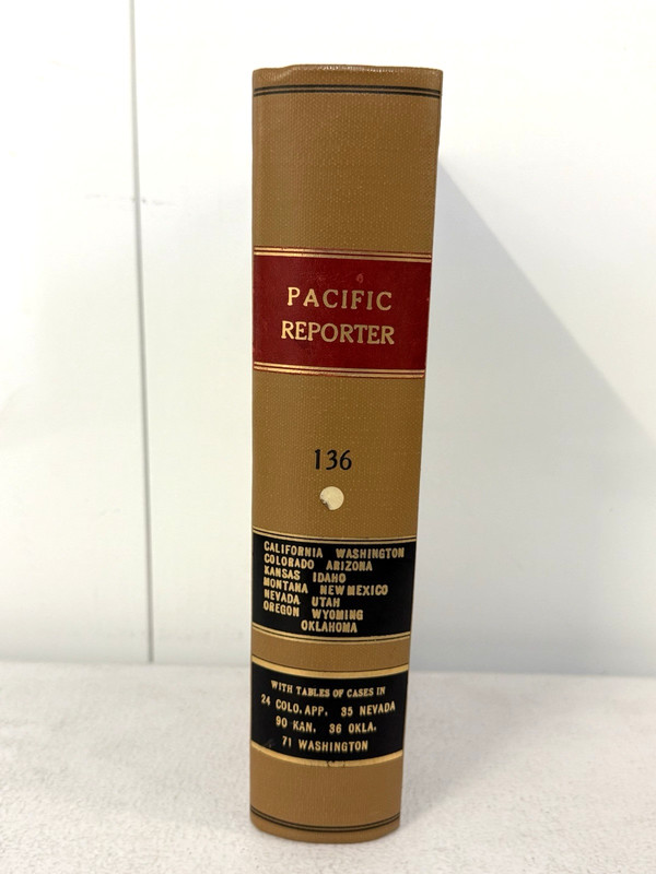 Pacific Reporter series volume 136 Case Law covering 12/8/1913 to 1/12/1914