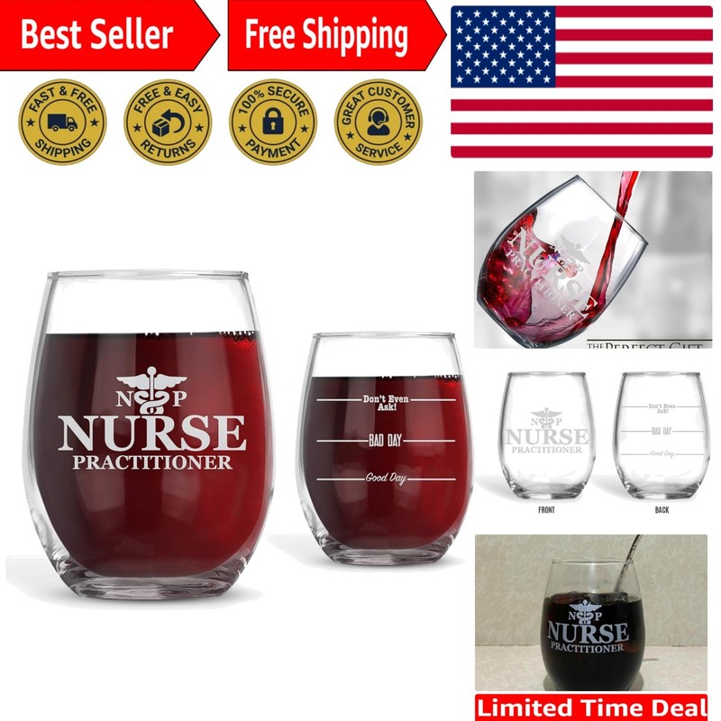 21 oz Stemless Wine Glass with Metallic Print - Perfect for Celebratory Sips