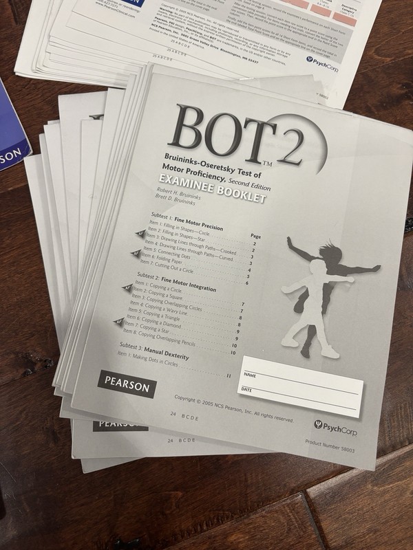 BOT-2 Bruininks-Oseretsky Motor Proficiency Test Manual, Easel, Record Forms gallery