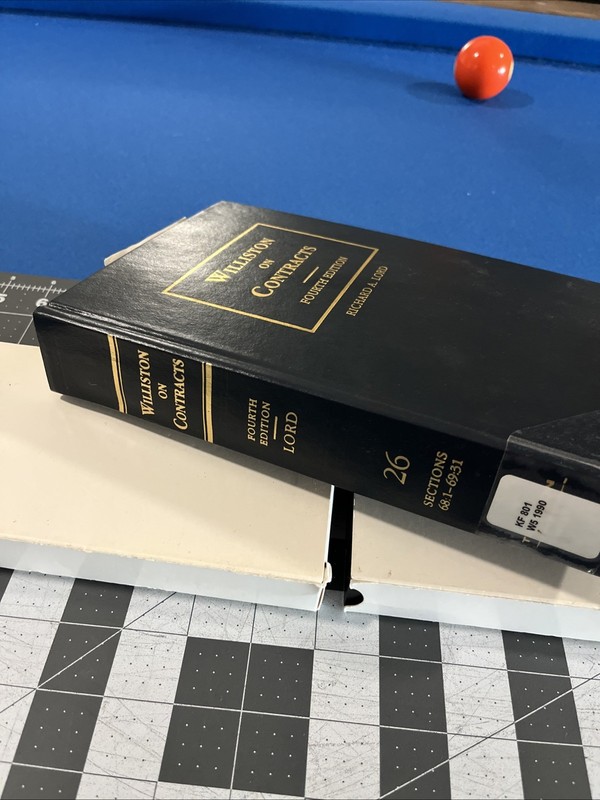 Williston On Contracts 4th Edition Forms Volume 26 Law Book Legal Reference 2003