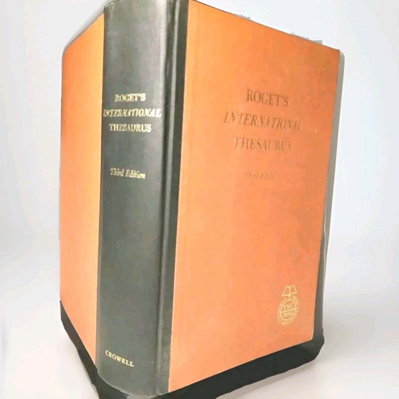 RARE Roget’s International Thesaurus Thomas Y Crowell 3rd Ed Thumb-Index 1960s