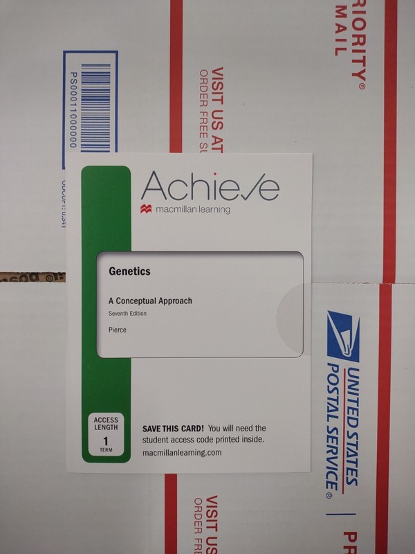 Achieve for Genetics: A Conceptual Approach (1-Term Access). ISBN-9781319401351