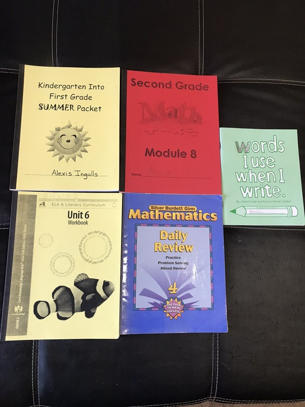 Mixed lot Homeschool workbooks grade K-4 Math ELA Common Core Literacy
