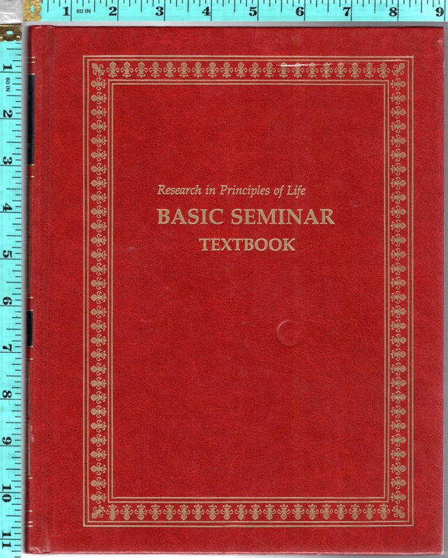 ©1979; 1981 Research in Principles of Life: Basic Seminar Textbook 202 Pages Har