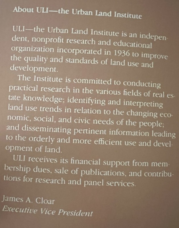 ULI ‘Cultural Facilities in Mixed-Use Development’ Harold R. Snedcof (1985 PB) gallery