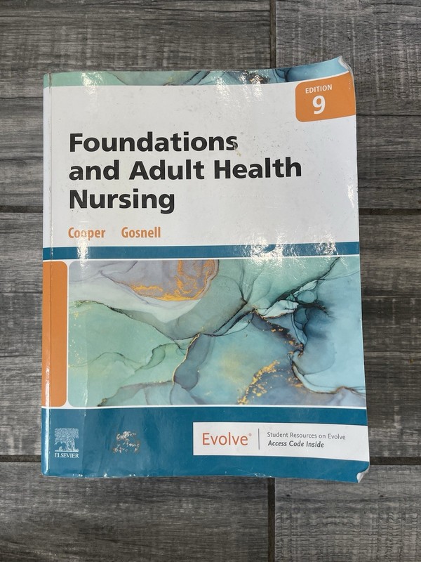 Foundations and Adult Health Nursing Edition 9 Cooper,Gosnell