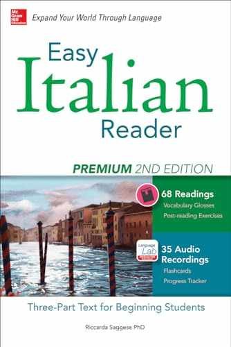 Easy Italian Reader, Premium 2nd – Paperback, by Saggese Riccarda – Very Good