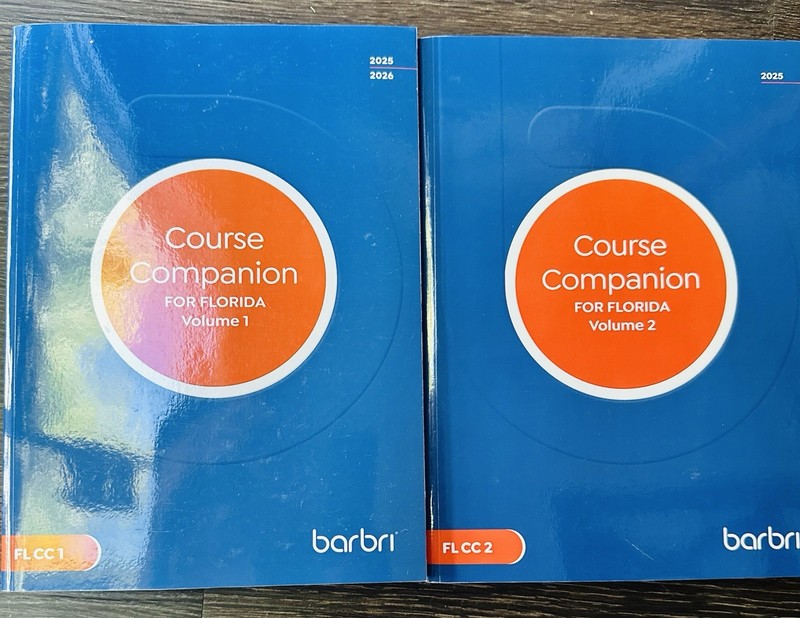 📚⚖️ 2025-2026 Barbri FLORIDA Bar Exam Course Companion ~~2 Vol Set 👍😎
