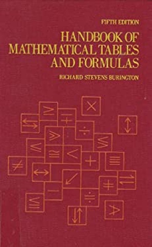 Handbook of Mathematical Tables and Formulas Hardcover Richard S.