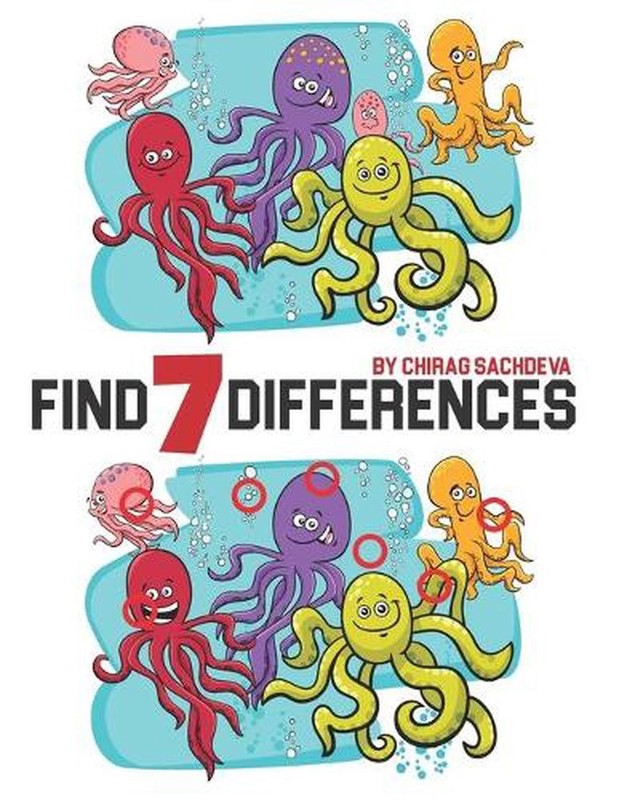 Find 7 Differences: Spot the Differences Picture Puzzles – Inside the Book you’l