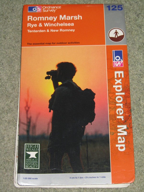 Ordnance Survey Explorer 1:25,000: Sheet 125 Romney Marsh, Rye & Winchelsea 2004
