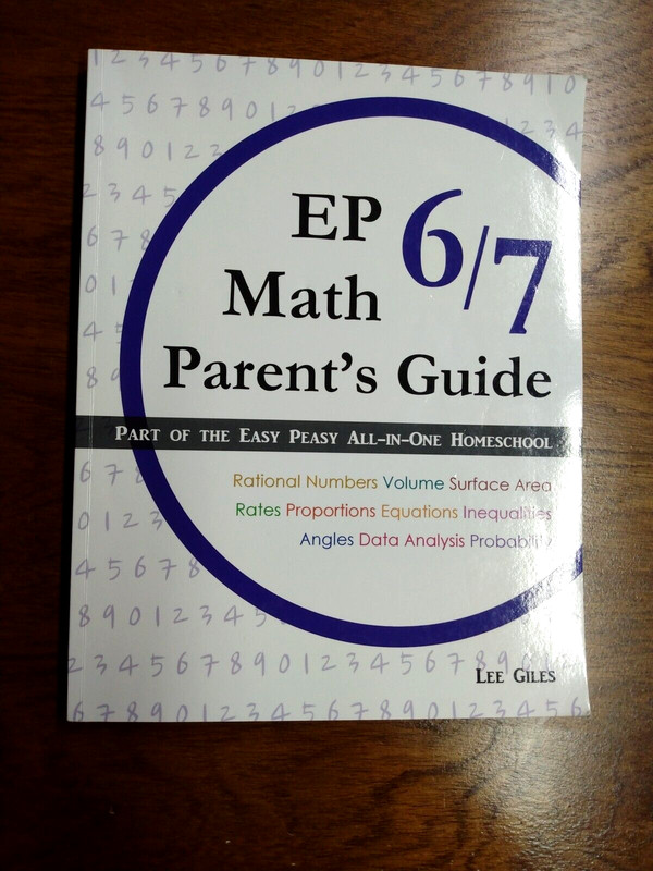 EP Math 6/7 Parents Guide – Part of Easy Peasy All-in-One Homeschool B1