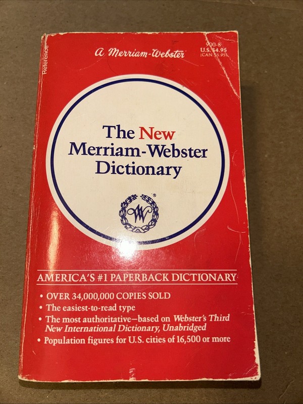 The New Merriam-Webster Dictionary by Merriam-Webster B13
