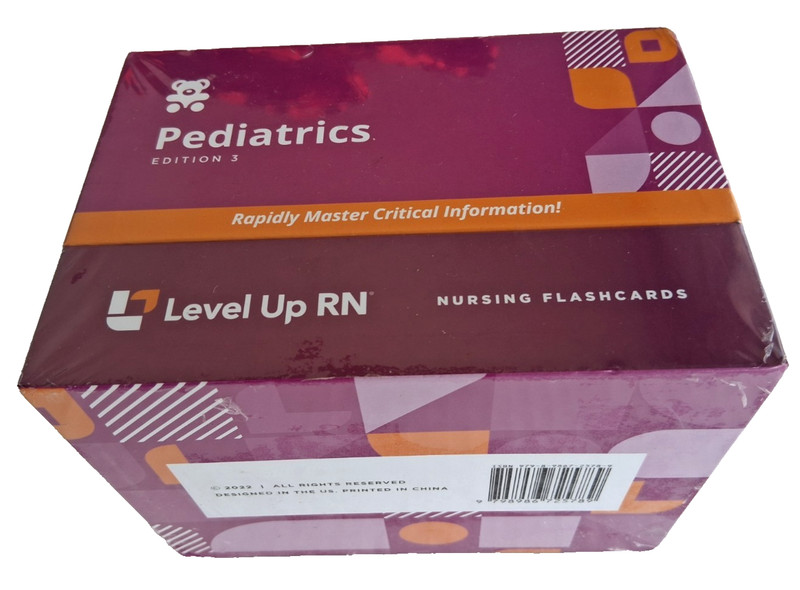 Level Up RN Pediatrics Edition 3 Nursing Flashcards New Sealed gallery