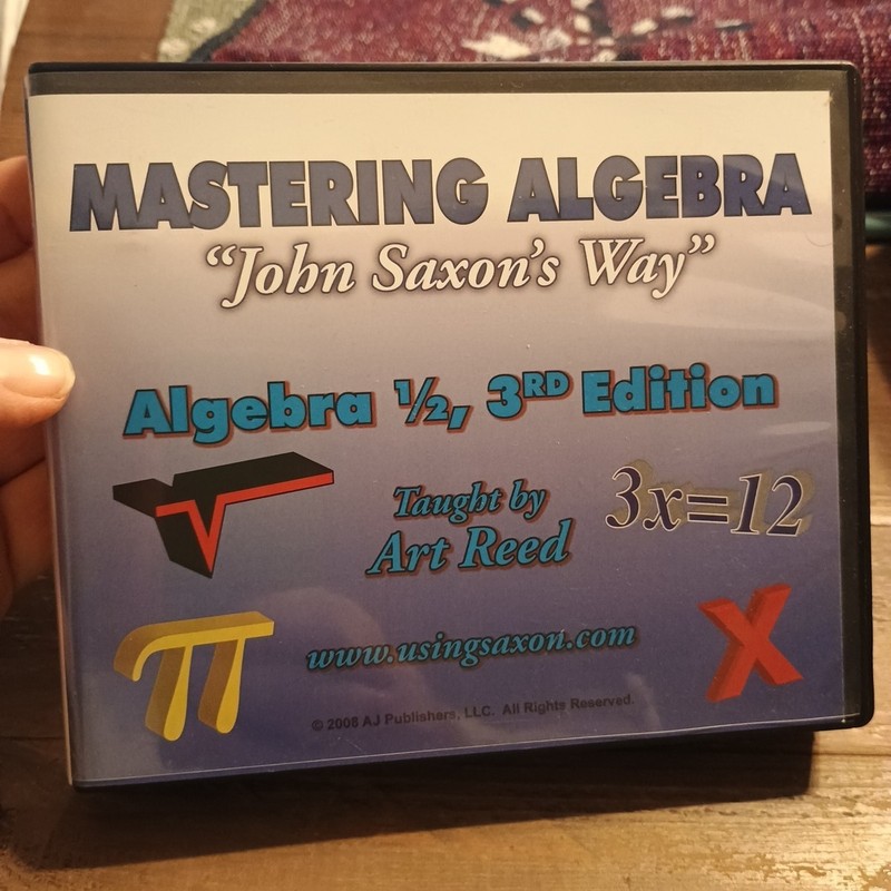Algebra 1/2, 3rd Edition Complete DVD Set Mastering Algebra John Saxon’s Way