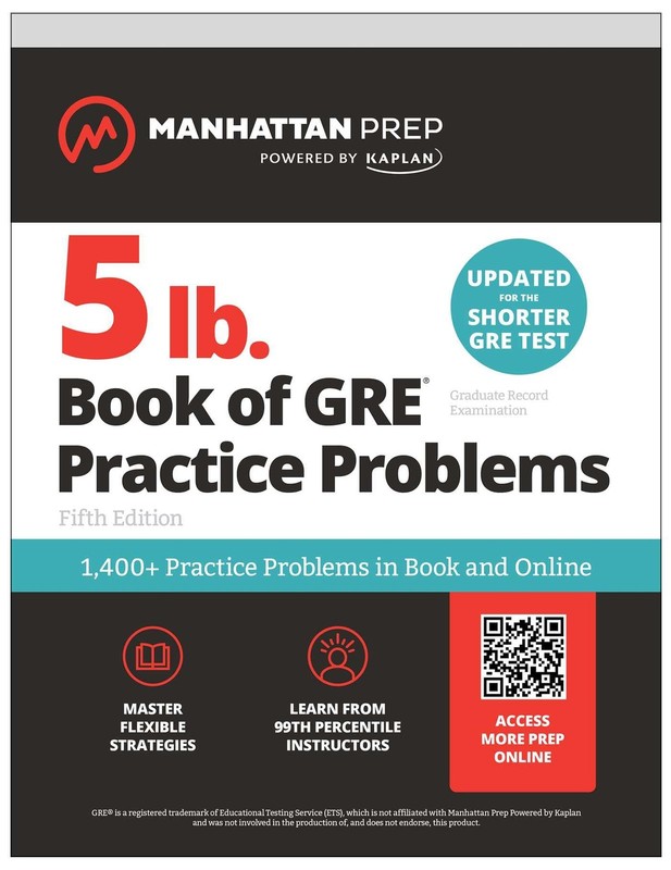5 lb. Book of GRE Practice Problems: 1,400+ Practice Problems in Book and On...