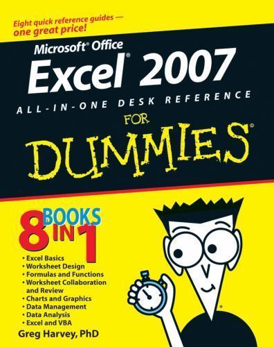 Excel 2007 All-in-one Desk Reference for – paperback, Greg Harvey, 9780470037386