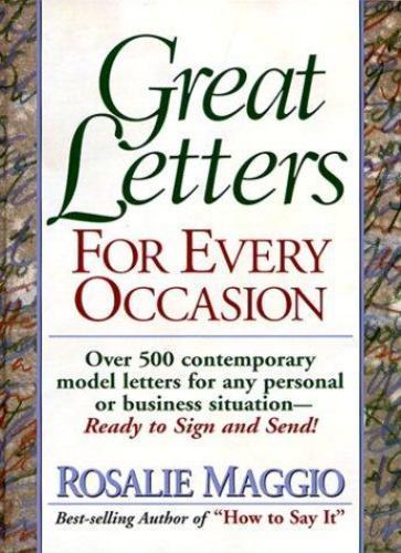 Great Letters for Every Occasion – 9780735200814, paperback, Rosalie Maggio