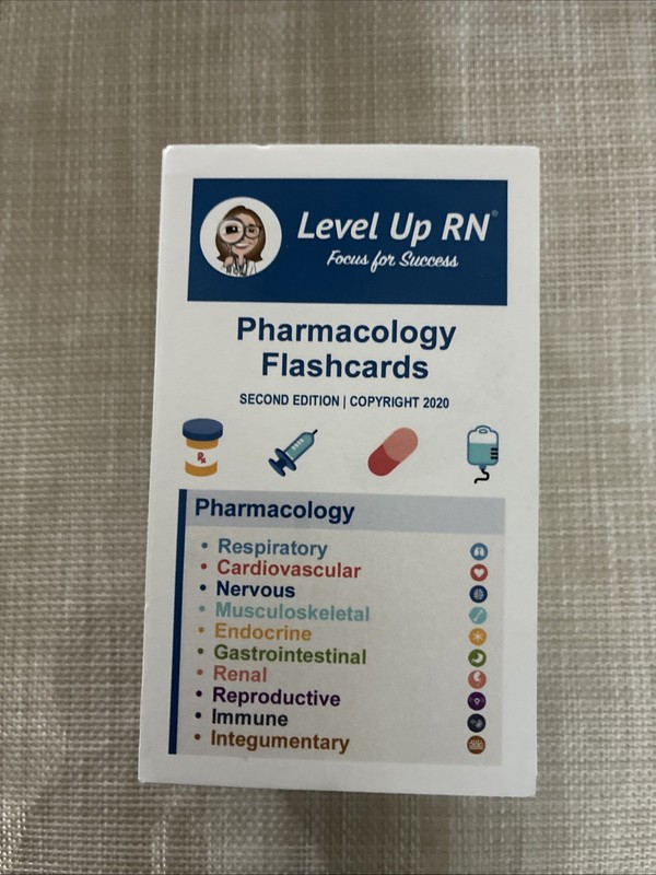 Level Up RN Pharmacology Nursing Flashcards Second Edition COMPLETE
