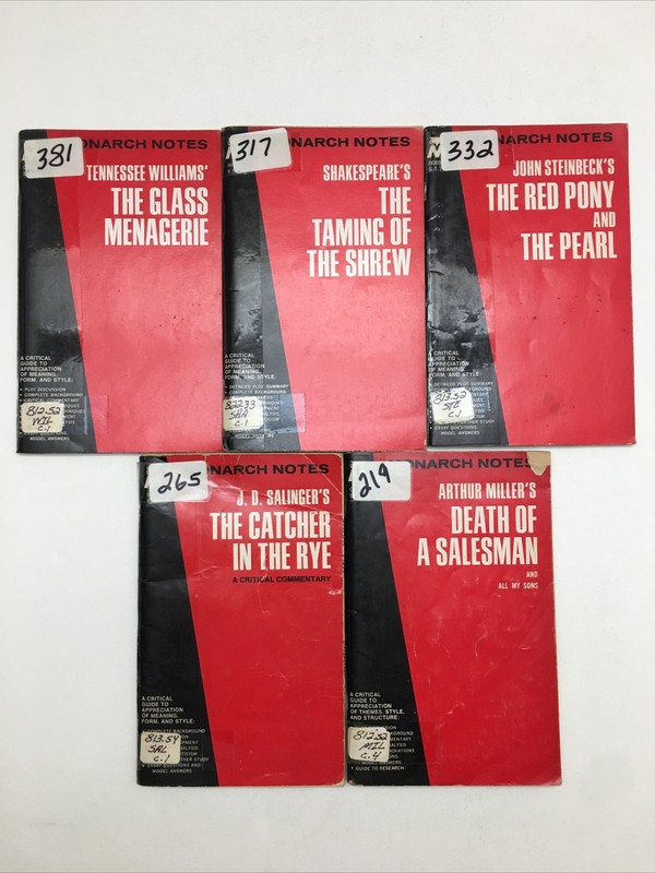 Lot of 5 Monarch Notes