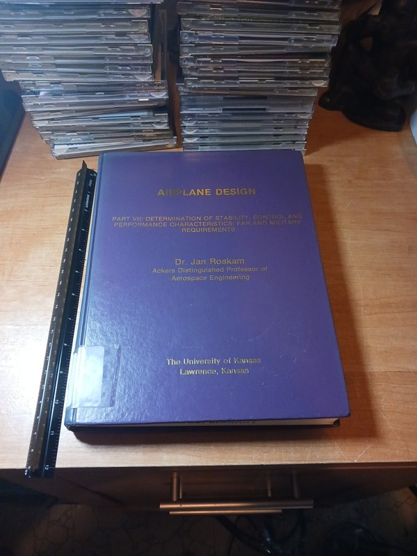 Airplane Design Part VII Jan Roskam Univ Kansas Ex Lib Vintage Airplane Book