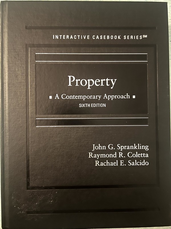 Property – A Contemporary Approach – Sixth Edition. ISBN: 978-1-68561-481-2